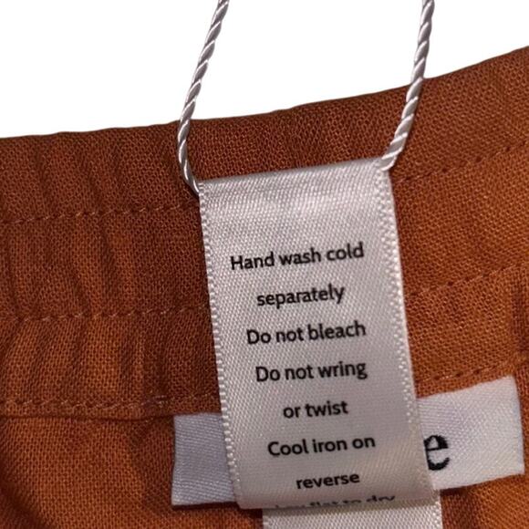 NWT Andie Linen/ Rayon Resort Wear/ Swim Cover Up Short Sz XL Auburn Color - Picture 4 of 6